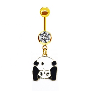Gaby Novedad: Piercings <span class=keywords><strong>de</strong></span> Ombligo Colgantes <span class=keywords><strong>de</strong></span> Acero Quirúrgico con Diseño <span class=keywords><strong>de</strong></span> <span class=keywords><strong>Oso</strong></span> <span class=keywords><strong>Panda</strong></span> Adorable - Product Image 4