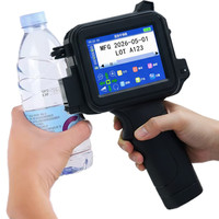 Handheld automatische inkjetprinter, draagbare flexibele eieren-inktcartridge, datumcodering, QR-code, logo, plastic fles, glas, legering