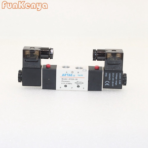 โซลินอยด์วาล์ว PLC DC24V แบบ 5 พอร์ต 2 ตำแหน่ง 5/2 ทาง ขนาด G1/4" รุ่น 4v220-08 สำหรับใช้งานในอุตสาหกรรม - Product Image 1