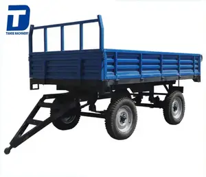 Heavy Duty Hydraulic Tipping Tandem Axle Farm Wagon Trailer For Tractor