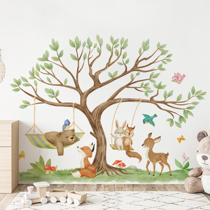 LM93909 <span class=keywords><strong>Papel</strong></span> Tapiz Autoadhesivo con Diseño de Animales del Bosque, <span class=keywords><strong>Papel</strong></span> Tapiz 3D de PVC para Decoración de Habitaciones de Bebés y Hogar - Product Image 5