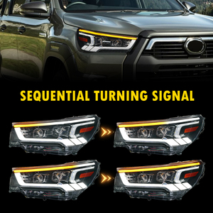 고풍스러운 Wholesales 2021 헤드 램프 호환 도요타 <span class=keywords><strong>Hilux</strong></span> REVO 낮은 구성 <span class=keywords><strong>Hilux</strong></span> ROCCO 높은 구성 헤드 라이트 - Product Image 6