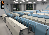 Mesa Plegable Contemporánea de Madera HONGJI con Silla de Entrenamiento para Estudiantes, Garantía de 5 Años, para Uso en Iglesias y Aulas, Conjunto Escolar Resistente
