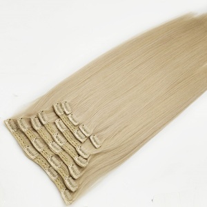 <span class=keywords><strong>Extension</strong></span> de cheveux humains Remy avec <span class=keywords><strong>Clip</strong></span> en dentelle naturelle, 2021 blond, pour femmes blanches, haute qualité, 100% - Product Image 5