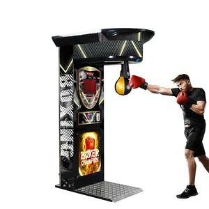 آلة الملاكمة الذهبية السوداء لكمة آلة ألعاب الملاكمة آلة صندوق الألعاب للبيع