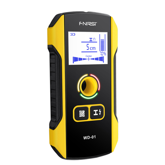 FNIRSI WD-01 Metal Detector Wall Scanner With Newly Designed Positioning Hole for AC Live Cable Wires Metal Wood Stud Find