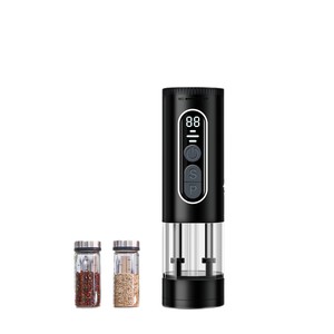 เครื่องบดพริกไทยไฟฟ้าแบบพกพา เครื่องบดเครื่องเทศแบบชาร์จ USB เสียงเบา ปรับระดับได้ สำหรับครัว บาร์บีคิว และการเดินทาง - Product Image 1