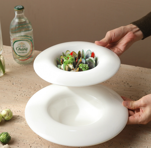 Vajilla Personalizada para Hoteles y Restaurantes en Grandes Cantidades, Tazón Profundo Irregular Blanco Puro de Alto Brillo, Venta al por Mayor en Caja Mixta - Product Image 3