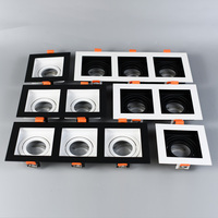Spot encastré LED rotatif en acier pour intérieur, avec douille amovible GU10/MR16 et plusieurs options de couleur