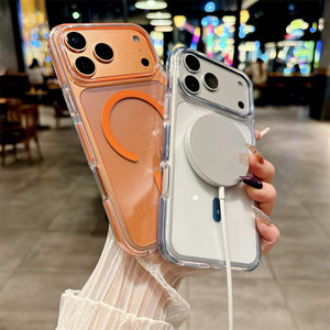 Coque de téléphone magnétique mate colorée antichoc en TPU et acrylique pour iPhone 18 Pro Max 16 Pro 17 Pro 16 Pro Max - Product Image 3