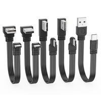 Cable de Datos USB 2.0 a Tipo-C, Plano, con Conductor de Cobre Estañado y Revestimiento de Silicona para Uso en Automóviles, Carga de 2A