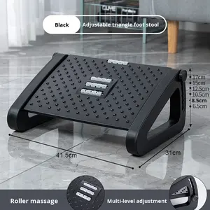 Reposapiés de Oficina, Taburete para Niños, Reposapiés, Anti-Doble Piernas, Artefacto para el Cuerpo <span class=keywords><strong>Humano</strong></span>, de Plástico Negro - Product Image 6