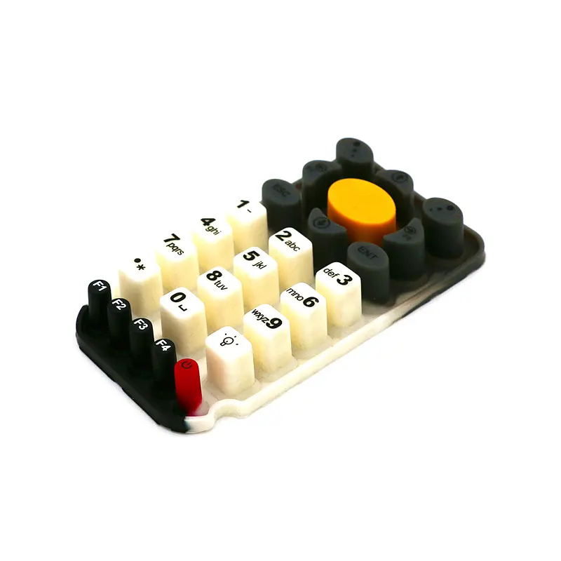 Logo stampato in fabbrica con tastiera personalizzata in Silicone a forma diversa pulsante in Silicone morbido