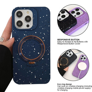 Housse de protection pour téléphone en acrylique TPU de luxe avec support d'anneau magnétique étuis de téléphone de charge sans fil pour <span class=keywords><strong>iPhone</strong></span> <span class=keywords><strong>12</strong></span> 13 14 15 16 - Product Image 3