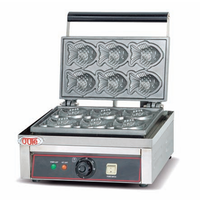 Machine à Snacks Commerciale Gaz et Électrique, Robuste en Acier Inoxydable, Multifonction pour Gaufres, Takoyaki, Crêpes, Grande Capacité