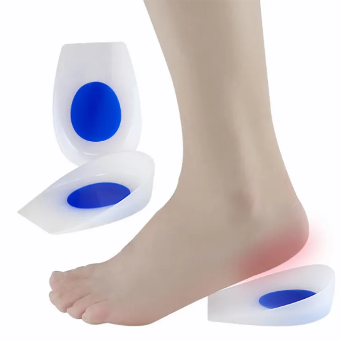 Sisipan Plantar Fasciitis Cup Tumit Gel-Bantalan Cup Tumit Silikon untuk Taji Tulang Menghilangkan Rasa Sakit Pelindung Luka atau Lecet Anda