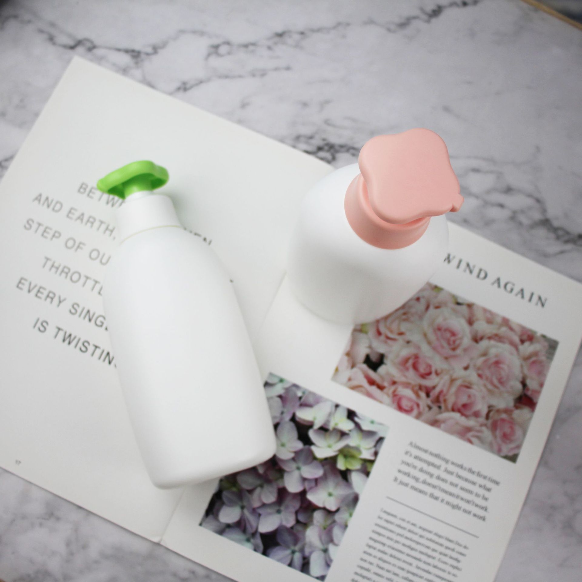 ORANGLES Pink HDPE Plastic Pump Bottles 80ml/300ml/500ml – Refillable Skincare & Baby Lotion Containers for Facial Cleanser, Serum & Face Cream - high resolution display - Image 2 of 4 | perfect for office | California | Free Shipping ORANGLES