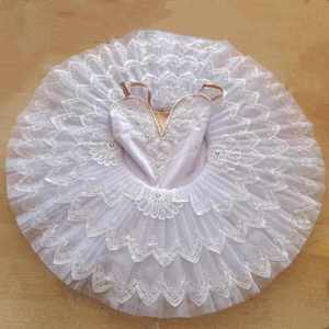 Tutú de Ballet Profesional para Niñas, Disfraz de Ballet del Lago de los Cisnes Blanco, Falda Tutú de Bailarina para Niñas - Product Image 5