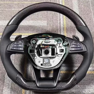 Volant de voiture personnalisé en fibre de carbone pour Mercedes Benz W204 W205 W213 W219 W222 E63 Gle Gls <span class=keywords><strong>Amg</strong></span> <span class=keywords><strong>Gt</strong></span> <span class=keywords><strong>C63</strong></span> E63 S63 G63 - Product Image 1
