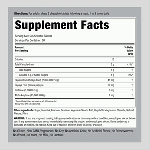ยาเม็ดเอนไซม์ย่อยอาหารมะละกอสูตรใหม่ล่าสุด สำหรับควบคุมน้ำหนัก ชนิดเคี้ยว ช่วยลดน้ำหนัก กระตุ้นการเผาผลาญ ยาเม็ดปาปายน์ชนิดผง ปริมาณการใช้ - Product Image 2