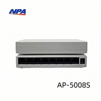 Switch réseau 8 ports 100 Mbps en plastique, RJ45, pour bureau, Ethernet, 1,6 Gbps, Plug and Play, pour caméra IP, 5008S