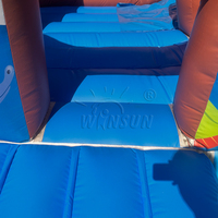 WINSUN Château Gonflable Bateau Pirate avec Hippocampe et Requin pour Enfants, Aire de Jeux Intérieure/Extérieure, Location Commerciale pour Fêtes