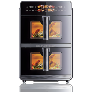 Aoja thương mại 12L Giỏ kép Nồi chiên không khí-1230W mỗi ngăn kéo, Hẹn giờ độc lập & <span class=keywords><strong>Temp</strong></span>, nồi chiên không khí công suất lớn ngăn xếp đôi - Product Image 4