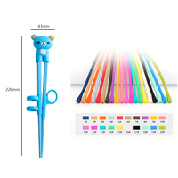 Baguettes en silicone pour enfants, motif dessin animé, amusantes et mignonnes, pour clavier et pavé numérique