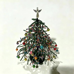 Kit DIY Arbre de Noël Perlé sur Pied, Ornement Artisanal en Acrylique Fait Main pour Décoration de Noël - Product Image 1