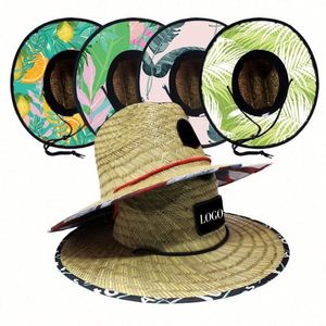 Chapeau de paille de sauveteur pour la plage, personnalisé, pour le surf, chapeau de paille d'été pour la plage, chapeau de sauveteur en paille - Product Image 1