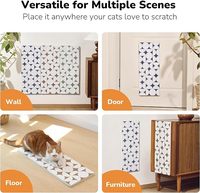 FUKUMARU Griffoirs muraux pour chats en 3 parties, griffoirs en carton extra longs de 23,6 pouces, griffoirs pour chats haute densité