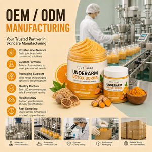 ODM Natural Underarm <b>Scrub</b> Deep Exfoliating improve Rough Dry Dull Pigmentation Turmeric Extract Underarm <b>Body</b> Whitening <b>Scrub</b> - Product Image 4
