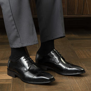 Chaussures habillées formelles neuves en cuir sur mesure haut de gamme pour hommes - Chaussures de créateur officielles pour hommes - Product Image 3