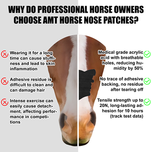Precio al por mayor, color de piel no tejido, alta capacidad de estiramiento, tira <span class=keywords><strong>nasal</strong></span> equina para carreras de caballos - Product Image 4