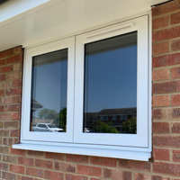 Ventanas Abatibles y Giratorias de PVC/UPVC de Doble Acristalamiento, Estilo Europeo, Diseño Moderno para Casa, Ventana de Guillotina de Vinilo con Triple Vidrio Insonorizado