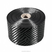 Rouleau en fibre de carbone 3K/6K/12K/24K Tissu en fibre de carbone sergé imperméable/tissé uni pour l'industrie du bâtiment