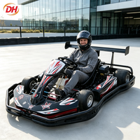 Kart de loisirs durable 200cc, moteur 4 temps refroidi par air, vitesse maximale 50 km/h, frein à disque arrière, pare-chocs enveloppant pour circuit de loisirs