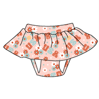 Nouvelle jupe courte pour filles avec culotte, impression personnalisée multi-usage, danse de ballet, jupes pour enfants, bébés