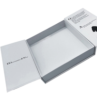 Boîte à bijoux de luxe à fermeture magnétique, double porte, emballage cadeau en papier avec logo