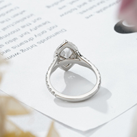 Starsgem Hot Sale Verlovingsring Platina Pt950 Def Kleur Marquise Geslepen Lab Gegroeide Diamanten Ring