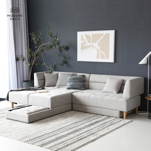 متعددة الوظائف فوتون L شكل ركن الاقسام أريكة سرير مع تخزين للتحويل أريكة إلى السرير OEM ODM 40ft الحاويات - Product Image 2