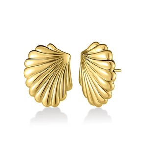 Seashell Stud Pendientes Naturaleza Inspirado Elegante Fino Stud Pendientes para Mujer - Product Image 1