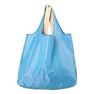 Wholesale Custom Easy Carry Polyester Reusable <b>Foldable</b> Heavy Duty Expandable Tote <b>Bag</b> with Handles - Product Image 6