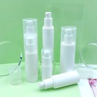 Bouteille cosmétique sans air de 15ml 30ml 40ml 50ml 80ml 100ml avec pompe à crème à vis Conteneur de sérum Bouteille de lotion rechargeable