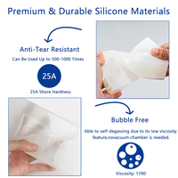 Effacer deux parties Shore A30 RTV2 matière première caoutchouc de Silicone liquide à durcissement au platine pour la fabrication de moulage de moules