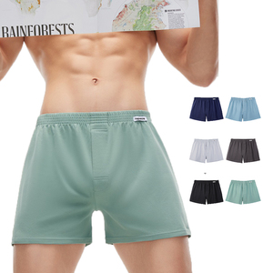 <span class=keywords><strong>Boxer</strong></span> da <span class=keywords><strong>uomo</strong></span> in cotone intimo bauli con cintura elastica traspirante pantaloni larghi lavorati a maglia mutandine comode Shorts in maglia - Product Image 2