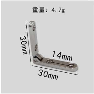 Bisagra para muebles, aleación de zinc, montaje en superficie, diseño minimalista duradero para cajas, estuches de cosméticos, embalaje de madera - Product Image 4