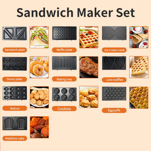 Macchina per Sandwich 8 in 1 Multifunzione Antiaderente per Uso Domestico, <span class=keywords><strong>Piastra</strong></span> per Panini e Grill SW047 - Product Image 5