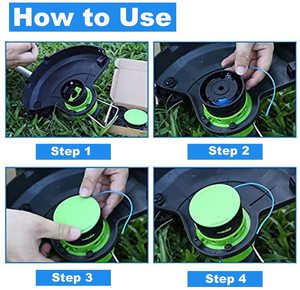 Bobines de fil de rechange pour débroussailleuse 29252, bobines de fil de débroussailleuse 0,065 pouce 16 pieds compatibles avec <span class=keywords><strong>Greenworks</strong></span> - Product Image 6