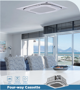 Système CVC multi-split à cassette quatre voies, 7 vitesses de ventilateur, 7,1 kW, 24,2 kBtu, pompe à chaleur, climatisation centrale pour aéroports, haute efficacité - Product Image 6